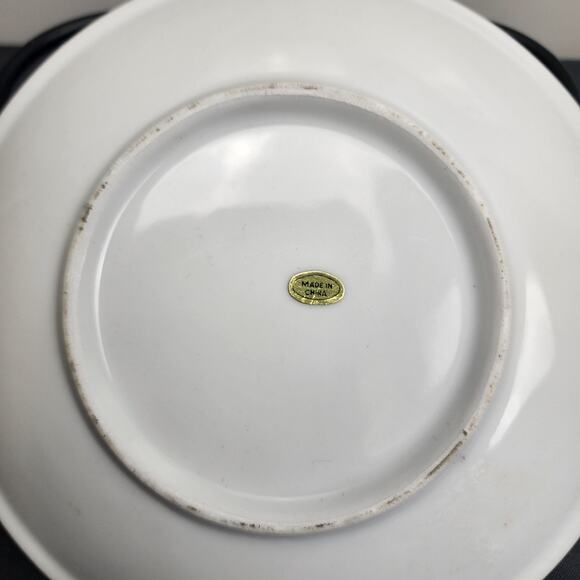 Vintage Hand Painted Pink Gerber Daisy Floral Dessert Plate 7" Round - Picture 3 of 4